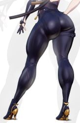 1girls 3d ass ass_focus big_ass bottom_heavy bubble_butt clothing dat_ass evelyn_chevalier fat_ass female female_only huge_ass large_ass long_legs png rear_view sala3d solo thick_ass thick_thighs thunder_thighs wide_hips zenless_zone_zero