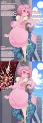 black_sclera breasts crying crying_with_eyes_open cum cumflated_belly cumflation female female_only fertilization horns humiliating humiliation impregnation mina_ashido my_hero_academia naked naked_female nipples nude nude_female orange_eyes pink-skinned_female pink_hair pink_skin public_humiliation public_nudity scopedout short_hair solo sperm sperm_cell sperm_meets_ovum tears x-ray