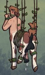 animal_genitalia animal_penis anus balls big_balls big_penis bodily_fluids bondage bound caleb_(necro-hamster) centaur embarrassed equid equid_taur equine equine_anus equine_genitalia equine_penis european_mythology genital_fluids genitals greek_mythology hi_res horse humanoid_taur leaking_precum looking_at_viewer looking_back male male_only mammal mammal_taur mythology necro-hamster penis plant precum questionable_consent raised_tail solo solo_focus spots tail taur vine_bondage vines