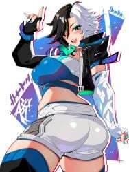 1girls amyia_art ass ass_focus big_ass big_breasts female female_only luna_snow luna_snow_(marvel_rivals) marvel marvel_rivals thick_thighs