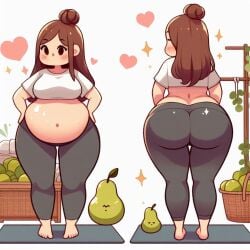 1girls ai_generated ass curvy_female dat_ass fat fat_ass female yoga yoga_pants