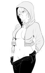 1girls black_and_white boruto:_two_blue_vortex female_only large_breasts lickliking naruto naruto_(series) seductive teenage_girl undressing yodo young