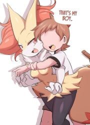 big_breasts braixen breasts cleavage female furry huge_breasts lucyfercomic pokemon pokemon_(species) tagme thick_thighs wide_hips