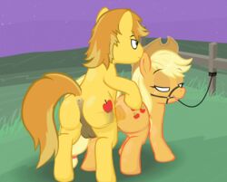 1boy 1girls animated anus applejack_(mlp) braeburn cousins earth_pony equine female feral friendship_is_magic fur incest male male/female mittsies my_little_pony penis pony sex straight