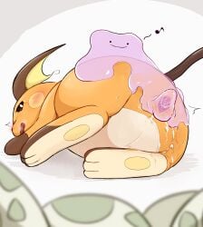 absurd_res ditto_(pokemon) female generation_1_pokemon genitals hi_res nintendo pokemon pokemon_(species) pussy raichu souiumon