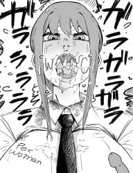 1girls body_writing breasts breasts_out chainsaw_man drinking_urine female huge_breasts human_toilet makima_(chainsaw_man) open_mouth piss_drinking pprk stray_pubic_hair tie_between_breasts toilet_slave urine urine_in_mouth