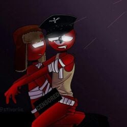 countryhumans gay_sex half_naked male/male soviet_union_(countryhumans) tears_of_pleasure third_reich_(countryhumans) yaoi