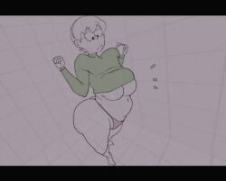 1girls animated chubby_belly doraemon female gigantic_ass gigantic_breasts glasses green_shirt huge_ass huge_breasts manilla mole_on_ass no_sound simple_background solo surprised_expression tagme tamako_nobi turtleneck video