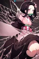 ai_generated bondage demon_slayer kamado_nezuko kimetsu_no_yaiba nezuko sirpercedalai spider_web