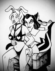 biting_lip blush bondage_outfit disney disney_villains madamesam madellaine neko partially_clothed_female sarousch the_hunchback_of_notre_dame