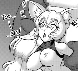 big_breasts cat_ears catgirl exael from_behind furry implied_penetration nyari_(exael)