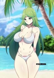 1girls breasts female female_only green_eyes green_hair kid_icarus maii_artss nintendo palutena solo tagme