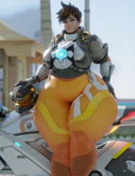 1girls 3d bbw blizzard_entertainment bottom_heavy brown_hair chubby chubby_female clothed coolmaster98 fat female huge_ass huge_butt overwatch overwatch_2 overweight pawg tagme tight_clothing tracer voluptuous wide_hips wide_thighs