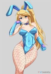 alternate_costume breasts bunnysuit canadiananiguy female female_only metroid nintendo samus_aran solo tagme