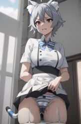 ai_generated bad_anatomy cameltoe linia_dedoldia mushoku_tensei panties pussy pussy_juice skirt wet