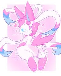 4_toes absurd_res anal anal_sex anthro anus ass ass_up balls barefoot bent_legs big_butt blue_eyes blush bodily_fluids bow_ribbon cum cum_drip cum_in_ass cum_in_mouth cum_inside cum_on_penis digital_media_(artwork) dripping duo eevee eeveelution ejaculation erection feet femboy fluffy fluffy_ears fluffy_tail foot_fetish foot_focus fur fur_markings generation_1_pokemon generation_6_pokemon genital_fluids genitals hair heart hi_res leg_markings legs_up looking_at_viewer male male/male male_penetrated male_penetrating male_penetrating_male mammal markings nintendo nude open_mouth pawpads paws penetration penis pink_body pink_fur pink_hair pokemon pokemon_(species) ribbons ribbons_(anatomy) sex simple_background socks_(marking) solo spread_legs spreading sweat sweatdrop sylveon tail tears text toes tongue tuft white_background white_body white_fur winteriris42