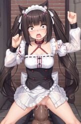 adult aged_up ahe_gao ai_generated bad_anatomy chocola_(sayori) cum interspecies nekopara rape size_difference small_breasts tears vaginal_penetration