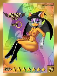 big_breasts big_thighs darkssy2 eyes halloween nipples rouge_the_bat sonic_(series) sonic_the_hedgehog_(series) thighs witch_hat