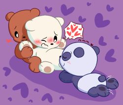 3boys blowjob blush cartoon_network cartoony cub cute furry gay grizzly_bear incest linlin love_hearts oral_sex panda paws polar_bear threesome we_baby_bears we_bare_bears young