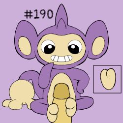 1:1 aipom ambiguous_gender anthro digital_media_(artwork) erection feet foot_fetish foot_play footjob generation_2_pokemon genitals hashtag hi_res id_number male nintendo number penis pokemon pokemon_(species) secretsableye sex simple_background smile tail text toes