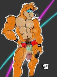 abs absurd_res animal_humanoid animatronic anthro armpit_hair balls bear biceps big_balls big_muscles big_penis body_hair bow_tie claws clothing ear_piercing erection five_nights_at_freddy's five_nights_at_freddy's:_security_breach fur genitals glamrock_freddy_(fnaf) hair hi_res humanoid humanoid_genitalia humanoid_penis looking_at_viewer machine male male_only mammal microphone muscular muscular_male musk musk_clouds musky_armpit musky_balls musky_cock nipple_piercing nipples nude orange_body orange_fur penis piercing pose pubes robot scottgames sharp_teeth simple_background smile solo sowo steam steel_wool_studios teeth underwear