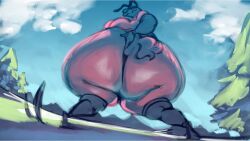 1girls 2023 anthro ass ass_focus back_view bbw big_ass big_breasts bottom_heavy breasts canine canine_humanoid cartoon_network chubby chubby_female clouds courage courage_the_cowardly_dog dat_ass dog_ears dog_nose dorkinhorkin fat fat_ass female female_focus furry genderswap_(mtf) gigantic_ass gigantic_thighs huge_ass huge_thighs large_ass looking_down nude nude_female painting_(artwork) pink_body presenting_hindquarters rear_view rule_63 sky solo solo_focus thick_thighs tree viewed_from_below voluptuous wide_hips worm's-eye_view