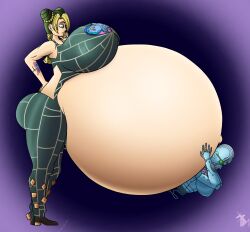 1girls ass ass belly big_ass big_belly big_breasts breasts cyberpunk1993 female huge_belly huge_breasts hyper_pregnancy jojo's_bizarre_adventure jolyne_kujo outie_navel pregnant stone_free stone_ocean