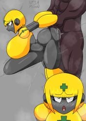 big_ass big_breasts big_penis bottomless deep_penetration female huge_ass huge_breasts hyper_penetration hyper_penis hyper_stomach_bulge impossible_fit mega_man mega_man(classic) met_girl_(crap_man) metall nurse penetration penis robot robot_girl sex stomach_bulge topwear ursamoon