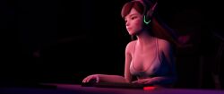 1girls 3d 3d_(artwork) animated blizzard_entertainment breast_expansion breasts brown_hair crossed_eyes d.va female huge_breasts massive_breasts no_sound overwatch sequence username313579 wardrobe_malfunction