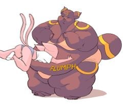 big_breasts breasts eeveelution morbidly_obese overweight pokémon_(species) pokemon pokemon_(species) sooftly_ umbreon