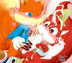 2boys absurd_res anthro balls bodily_fluids buckteeth conker conker's_bad_fur_day crossover cum duo eed_fur erection frottage gay genital_fluids genitals hi_res male male/male male_only mammal mr._nutz mr._nutz_(game) namoke orgasm penis rareware rodent sciurid sex tapering_penis teeth tree_squirrel video_games yaoi