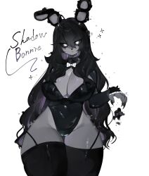 1girls anthro belly belly_button big_breasts bowtie breasts bunny bunny_ears bunny_girl clothed clothing ear emo eyebrows eyebrows_visible_through_hair eyelashes eyes female fingernails fingers five_nights_at_freddy's five_nights_at_freddy's_2 five_nights_in_anime fnaf genderswap_(mtf) goth hair humanoid leggings legs mouth nose one-piece_dress one-piece_suit rule_63 rwqfsfasxc_(fnaf) scottgames shadow_bonnie thick_thighs toge77789 togetoge url