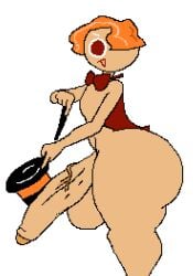 2020 ass balls big_ass big_balls big_penis bowtie cape cinnamon_cookie cookie_run cookie_run_ovenbreak flaccid happy huge_ass huge_cock keelgabeytheart magic male male_only nude orange_hair penis short_hair solo top_hat veiny_penis wand white_background