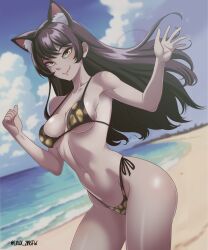 beach bikini blake_belladonna leux_21 rwby