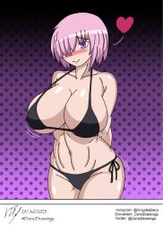 big_breasts bikini breasts danodrawings digital_media_(artwork) fate/grand_order fate_(series) huge_breasts large_breasts light-skinned_female looking_at_viewer mash_kyrielight pink_hair purple_eyes tagme