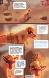 aleks_pakaralex anthro body clothed clothing comic desert dialogue digital_media_(artwork) duo english_text entering female feral fur hair hi_res invalid_tag kelly_smiley male number oasis orange page_(disambiguation) savvel sergal smile tail talking_feral talking_to_another text the vore zorgoia