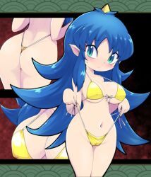 bikini blue_hair momotarou_densetsu nollety tagme yasha