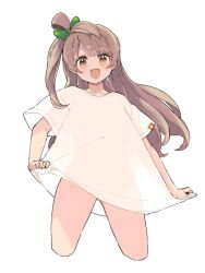 female love_live! love_live!_school_idol_project minami_kotori see-through see-through_clothing shirt_only silhouette solo