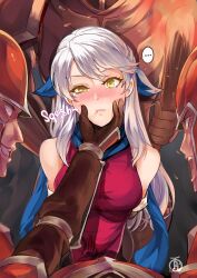 ... 1girls armor bare_shoulders blank_eyes blue_headwear blue_scarf bondage bound breasts captured caressing caressing_face face_grab female female_focus femsub fire_emblem fire_emblem:_radiant_dawn grabbing_another's_chin grey_hair hand_on_another's_chin hand_under_chin highres light-skinned_female light_skin maledom medium_breasts micaiah_(fire_emblem) molestation multiple_boys nintendo restrained revolverwingstudios scarf silver_hair solo_focus squishing surrounded yellow_eyes