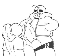 2023 2boys animated_skeleton anterior_nasal_aperture anthro balls big_balls big_penis bodily_fluids bone bottomwear chuy_(character) clothed clothing colelucario crossover cum duo erection flying_sweatdrops gay genital_fluids genitals glans grin hi_res hoodie humanoid humanoid_genitalia humanoid_penis male male/male male_only mario_(series) monochrome nintendo partially_clothed penis sans shirt shorts shorts_down simple_background skeleton smile sweat sweatdrop teeth topwear undead undertale undertale_(series) video_games white_background yaoi yoshi