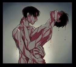 2boys attack_on_titan blood eren_jaeger gay levi_ackerman male male/male male_only maroon_5 moaning shingeki_no_kyojin tagme yaoi