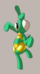 1boy 2025 antennae antennae_(anatomy) bulge_through_clothing golden_bottomwear golden_clothing golden_topwear hhbrother male male_only manny_(hhbrother) no_humans non-human non-human_only penis_bulge rage!manny solo solo_male tagme tail tailwag