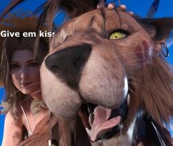 3d aerith_gainsborough drool drooling final_fantasy final_fantasy_vii final_fantasy_vii_remake hdregrets pov red_xiii saliva taker_pov talking talking_to_viewer zoophilia