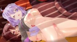 1futa 1girls ahoge big_breasts big_penis bouncing_breasts breast_grab brown_eyes brown_hair cat_ears catgirl dog_ears dog_girl futa_on_female futa_with_female futanari grabbing_from_behind hellhmv hololive inugami_korone looking_pleasured nekomata_okayu no_sound purple_eyes purple_hair pussy reverse_cowgirl_position smile spread_legs tagme thick_thighs tongue_out torogao vaginal_penetration video virtual_youtuber