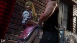 1boy 1girls 3d against_wall alleyway animated anonymous_male ass blonde_hair cum_inside doggy_style dress_lift emilie_de_rochefort female hands_behind_back lies1410 panties_aside ruffled_sleeves sound standing tagme tekken tekken_8 video