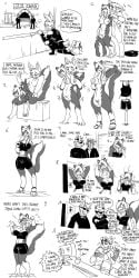 1:2 2012 blush bottomwear bound breasts chair clothed clothing countershade_face countershade_fur countershade_legs countershade_neck countershade_torso countershading dialogue encasement english_text female fingers fondling fully_clothed fur furniture gender_transformation genitals gloves_(marking) grey_body grey_fur group hair hi_res kneeling lagomorph leg_markings lennud leporid looking_down male mammal markings mephitid mid_transformation money monochrome motion_lines mtf_transformation multicolored_body mxl mxl_(mxl) nervous nude numbered_sequence on_chair open_mouth pussy rabbit self_fondle simple_background sitting sitting_on_chair skunk skunk_tail smile socks_(marking) solo_focus species_transformation standing suit_transformation tail text topwear transformation transformation_sequence trapped_in_clothing white_background white_body white_fur white_hair yelling