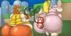 ass big_ass bite colored fat female mario_(series) midriff piranha_plant png princess_daisy princess_peach shorts super_mario_world virus-20