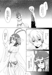 2d 2d_(artwork) 2d_artwork amy_(suisei_no_gargantia) anime anime_girl anime_style animedrawing animegirl animestyle ankle_cuffs anklet anklets aqua_eyes arm_scarf bare_arms bare_back bare_legs bare_midriff bare_shoulders bare_thighs barefoot belly_button belly_dancer belly_dancer_outfit bikini bikini_bottom bikini_top black_leather black_leather_suit blue_gem blue_gemstone blue_silk blue_tank_top blush blushing_at_viewer bracelet brassiere brown_hair cleavage dancer dancer_class dancer_girl dancer_girls dancer_outfit ear_piece eyelashes feathers feathers_in_hair gem gemstone gold_(metal) gold_anklet gold_anklets gold_bracelets gold_brassiere gold_collar gold_jewelry gold_ring gold_rings gold_tiara golden_anklets golden_bracelets golden_collar golden_tiara green_silk harem harem_girl harem_girls harem_jewelry harem_outfit head_scarf headgear headwear hip_scarf hipster_bikini hipster_bikini_bottoms hipster_bikini_top hourglass_figure hourglass_figured_female leather leather_clothing leather_suit ledo_(suisei_no_gargantia) light-skinned_male light_skin looking_at_viewer manga manga_cover manga_page manga_style medium_boobs medium_breasts metal metal_collar midriff money navel night night_sky open_mouth pink_bikini pink_bikini_bottom pink_bikini_top pink_bracelet pink_brassiere pink_collar pink_feathers pink_silk pov pov_male production_ig purple_eyes ring rings see-through see-through_clothes see-through_clothing see-through_silk short_hair shoulder_guards silk silk_arm_scarf silk_clothing silk_head_scarf silk_hip_scarf silk_loincloth silk_scarf star_night starry_sky suisei_no_gargantia tan_skin tan_skinned_female tank_top teeth text text_box text_bubble thick_thighs tiara translation_request twintails white_hair