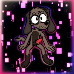 anthro biped canid canine canis digital_media_(artwork) domestic_dog dynamic_effects erection fur genitals jack_barkaville knot knotted_penis male male_anthro mammal midnightbatizer nude penis simple_background solo tail teeth