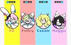 big_breasts breasts busty_boy cassie_(theycallhimcake) cleavage female finley_(theycallhimcake) furry huge_breasts maggie_applebee peanut_butter_(theycallhimcake) super_mario_3d_world theycallhimcake